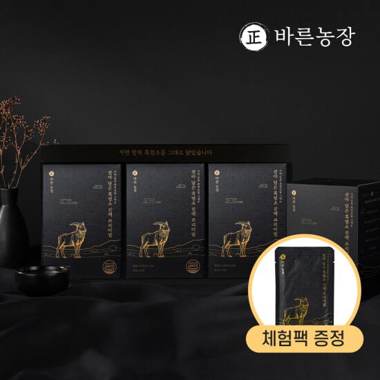 [바른농장]바른농장 천마 담은 흑염소 진액 프리미엄 1박스 (30포) + 체험팩 1포