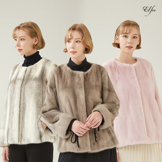 진도 엘페 휘메일 풀스킨 밍크 코트(EJ96)-실버블루,실버크로스,핑크