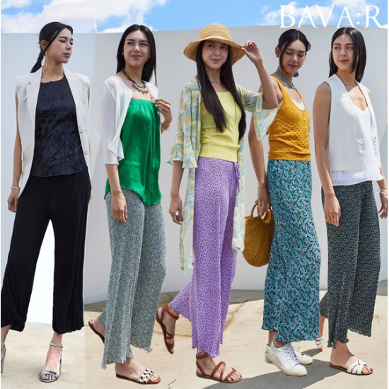[바바르]25SS 플라워프린트 플리츠 팬츠 5종