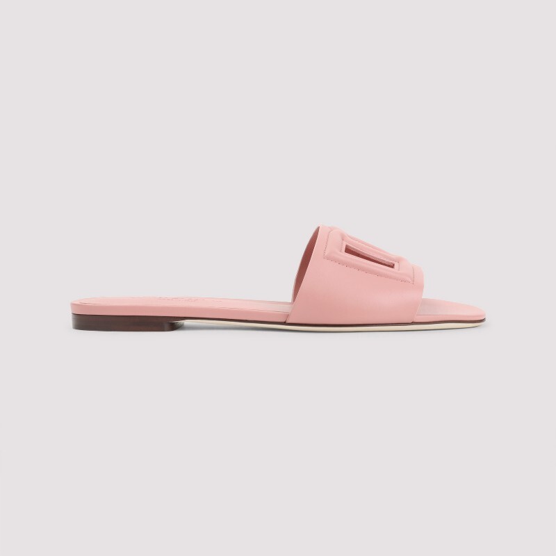 DOLCE & GABBANA 돌체앤가바나 돌체앤가바나 DG 밀레니얼 로고 가죽 슬라이드 CQ0436AY329 80405