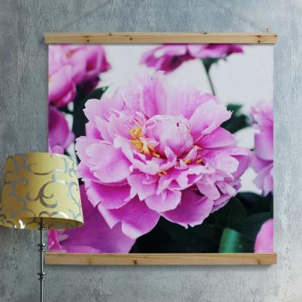 교보문고 꾸밈 ps363-우드스크롤 90CmX90Cm-부를부르는풍수작약꽃