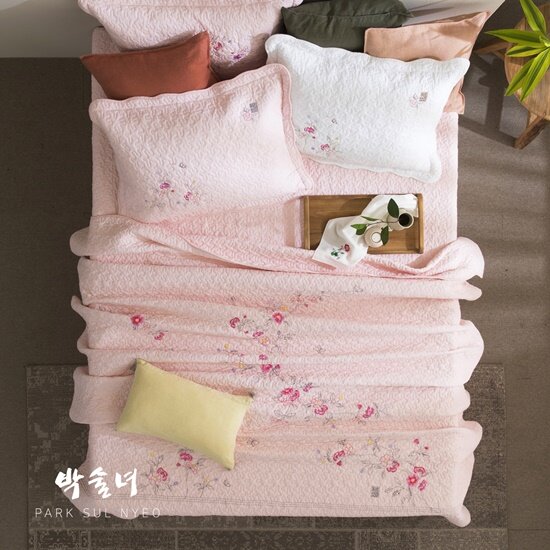 [Q]광목 자수 워싱 침구 풀세트_연수화