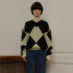 [테이즈]③ Tilda Argyle Sweater_Green/Lemon