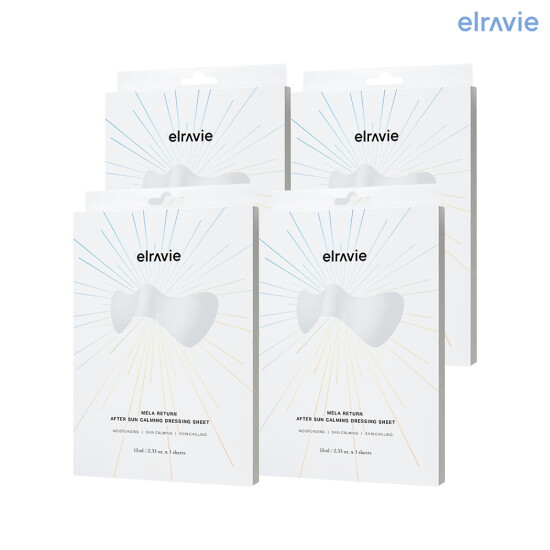 [엘라비에][싱글] 멜라 리턴 애프터 선 카밍 기미존 집중 마스크팩 싱글 구성(4box)