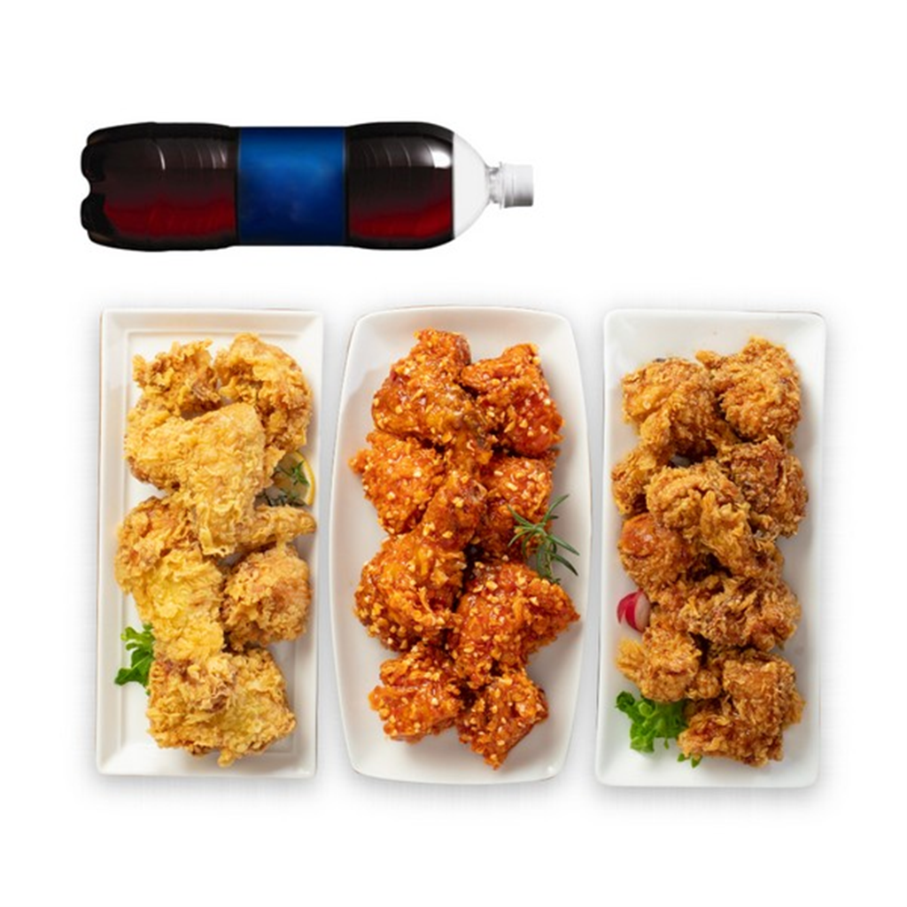 디디치킨 (디디치킨) 1마리 3가지맛세트 오리지널(순살)+콜라1.25L