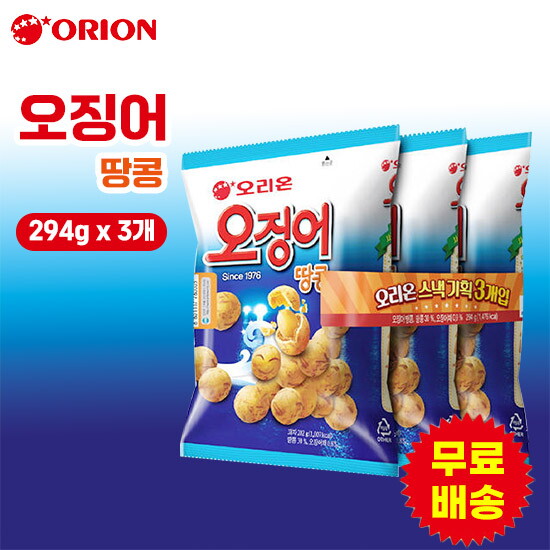 오리온 [오리온] 오징어땅콩 3번들(294gx3개)