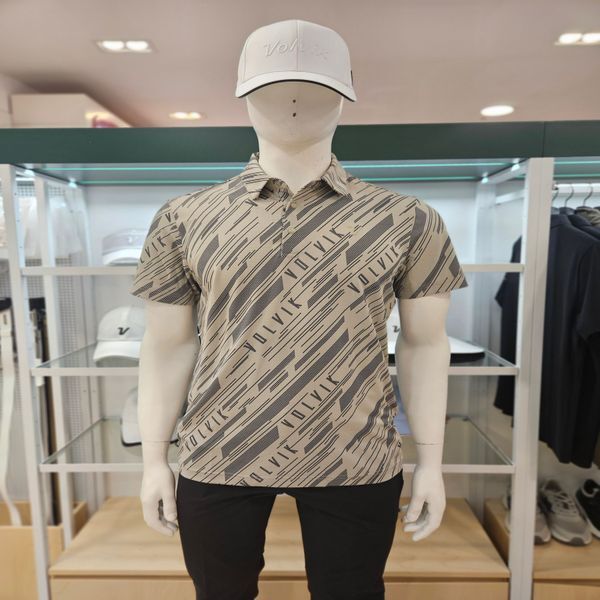 볼빅골프웨어 [하프클럽/볼빅]볼빅 남성골프 사선패턴 제에리 반팔티셔츠 VMTSQ481