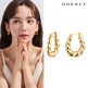 [도로시][도로시] 18k 볼륨 할로우 로프 링귀걸이