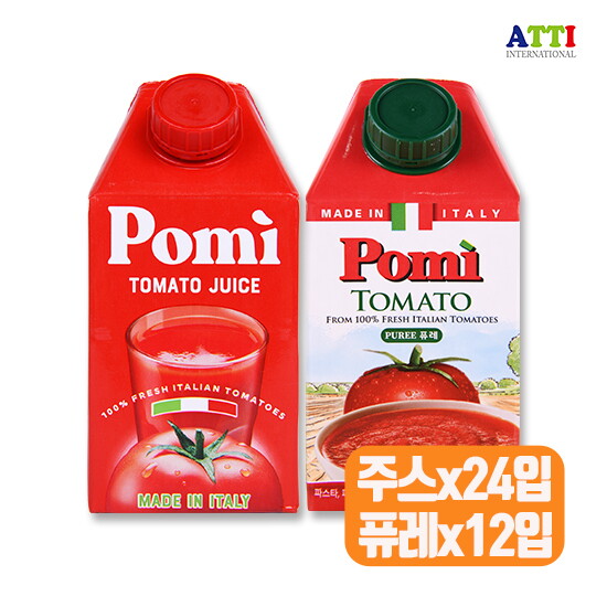 [포미]포미 토마토주스 500ml x24개 + 토마토 퓨레 500g x12개(3)