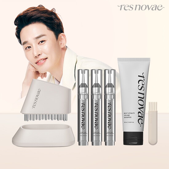 [레스노베]★최초 이구성★[베이지]하이퍼샷 두피 디바이스+엑스퍼트샷 스칼프 앰플 15ml*3_볼륨 샴푸 100ml+전용 브러쉬