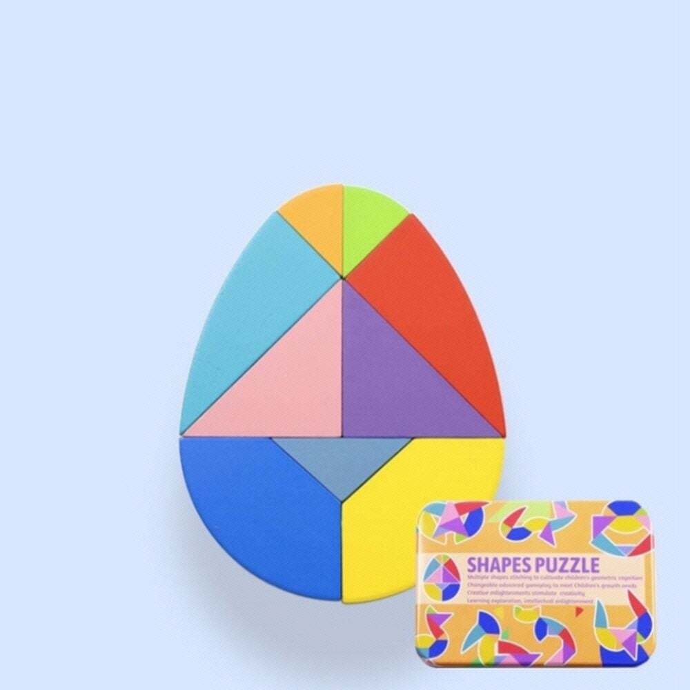 지오벤처스 성냥개비큐브 조각퍼즐 달걀모양 안전한 탱그램 놀이카드