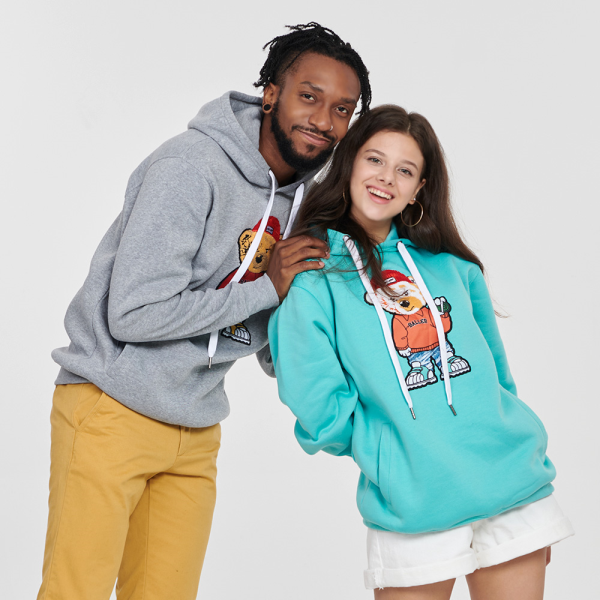 기타 [무니크영]F1176 무니크영 트렌디 룩 베어 후드 티셔츠