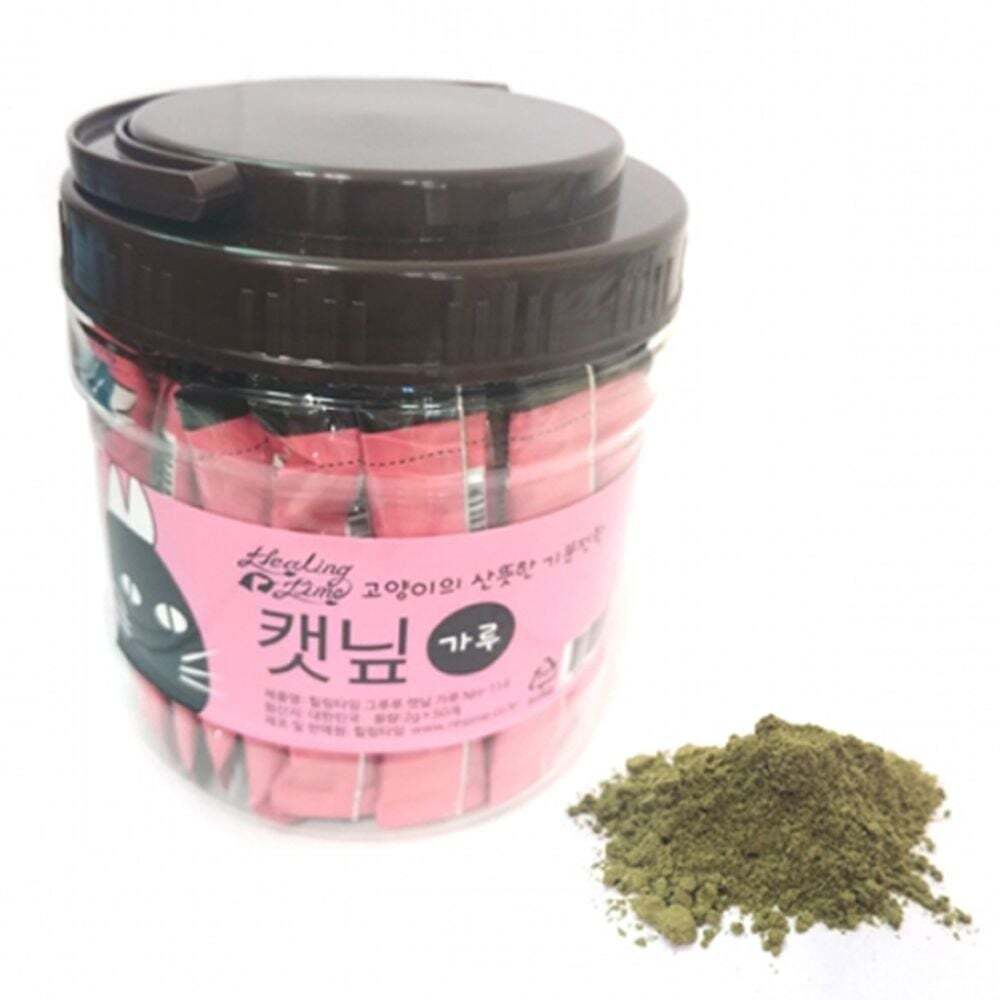 에이치플러스몰 고양이 캣닢 가루 50P 캣글라스 스틱타입 파우더 간식