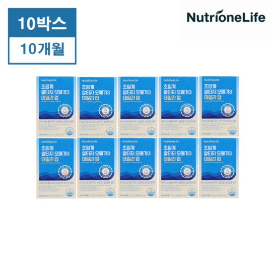 [뉴트리원]T◆[10개월] 뉴트리원 초임계 알티지 오메가3 데일리업 (1,015mg x 30캡슐 x 10박스)