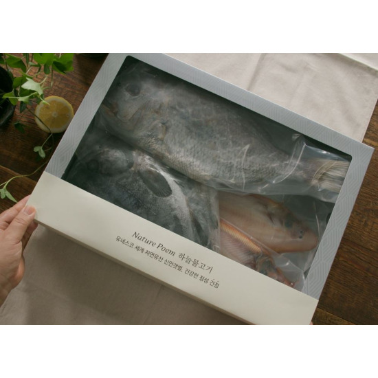 [하늘물고기]신안건정 반건조수산 3종 세트(옥돔230g내외x1미,참돔550g내외x1미,흑산도우럭300g내외x2미)