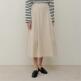 [엽페(서울쇼룸)][엽페] TUCKED FLARE SKIRT_BEIGE