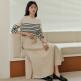 [엽페(서울쇼룸)][엽페] TUCKED FLARE SKIRT_BEIGE