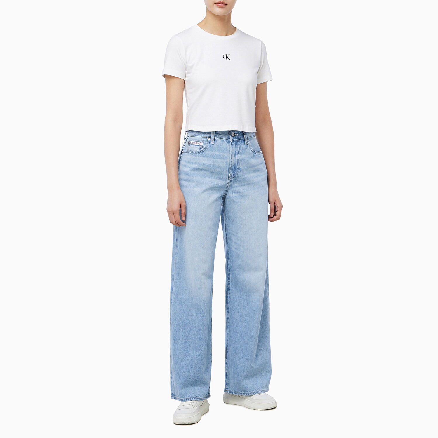 캘빈클라인 진 [CK] 여성 와이드레그 에코 데님 47F660G 1WZ
