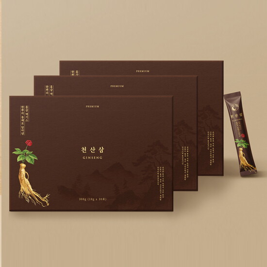 [기타][에이엠파이브]1+1+1 천산삼 스틱 (10g*90포)/산양삼/산양산삼/고농축/진액/엑기스/명절 선물 (해피허브메타)