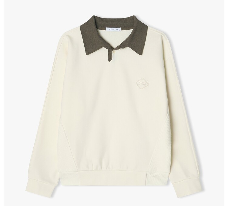 리버클래시(남성) 리버클래시 24F/W 아이보리 컬러 블록 칼라 티셔츠 LKF41456