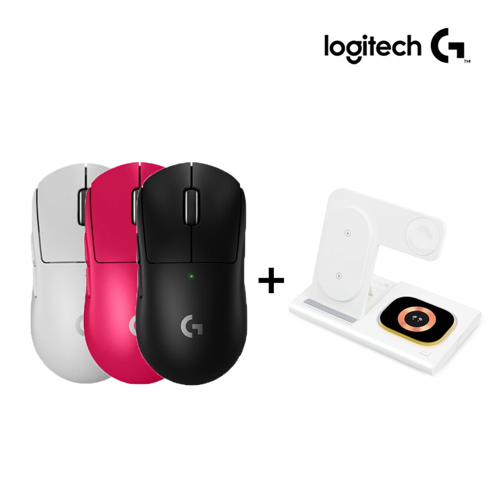 로지텍 로지텍G PRO X SUPERLIGHT2 슈퍼라이트2 지슈라2 무선 게이밍 마우스 + 스카이울프 올인원충전기