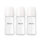 [모윰][모윰] 실리콘 코팅 노꼭지 유리 젖병 240ml 트리플팩