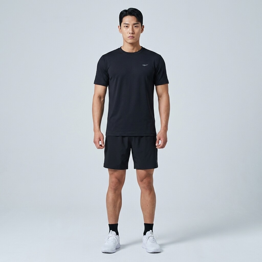 프로스펙스 프로스펙스 베이직 반팔 티셔츠 블랙 PW3MT24M315