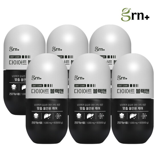 [지알앤]GRN 남성 올인원 밀크씨슬 다이어트 블랙맨 6EA (6개월분)
