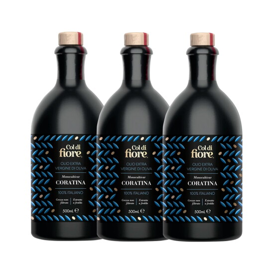 [콜디 피오레]col di fiore 코라티나 엑스트라버진 올리브오일 500ml, 3병