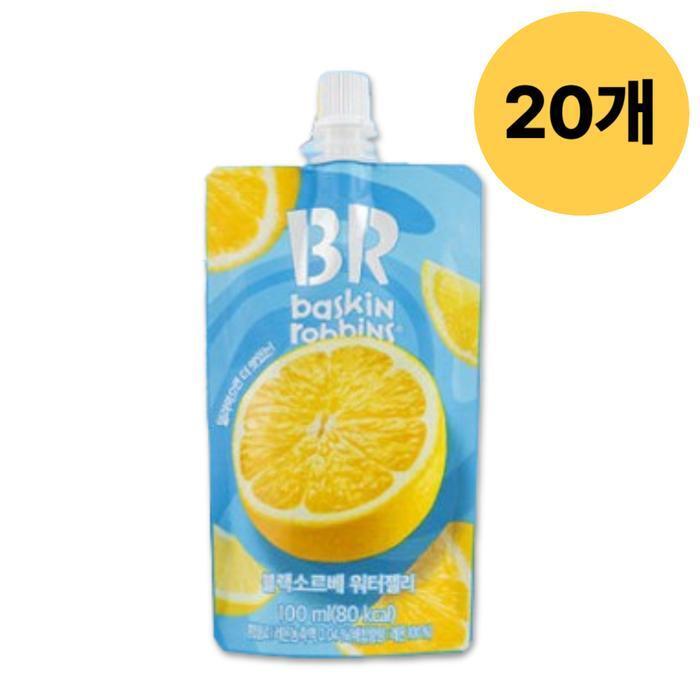 셀러허브 식품 배스킨라빈스 블랙소르베 파우치 워터젤리 100ml 20팩