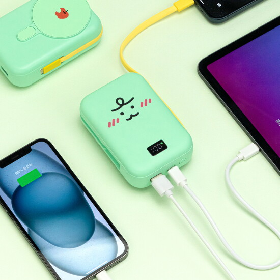 [카카오프렌즈]니니즈 죠르디 케이블형 맥세이프 보조배터리 20,000mAh