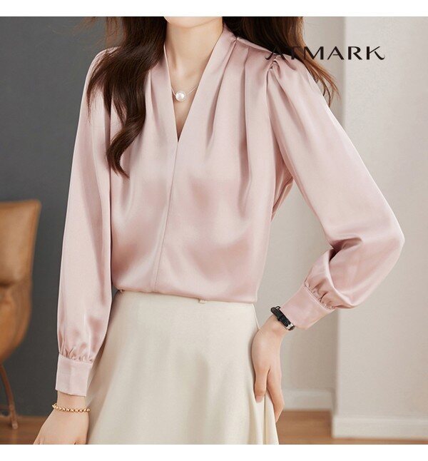 앳마크(ATMARK) [앳마크]ATMARK 글로우노카라블라우스 목걸이SET_AA41BL020G