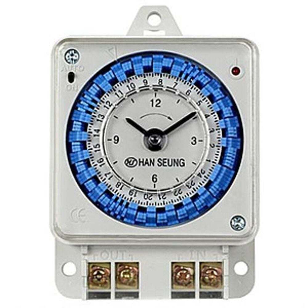 지오벤처스 아날로그 타임스위치(HTS-24BS/노출형 전원출력형/16A/한승계기)