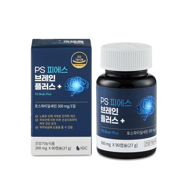 브로리코 [브로리코]브로리코 PS브레인 플러스 뇌영양제 포스파티딜세린 기억력 27g(300mg x90입) x1개 1개월분