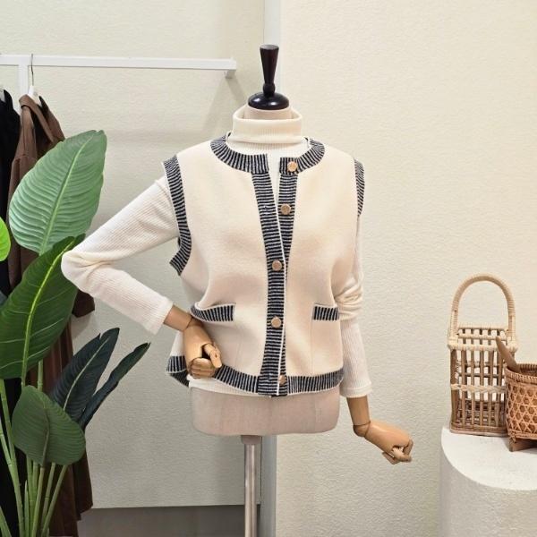 주)스타코퍼레이션 포커스 [포커스]FW5J3VT31199_투포켓 배색 라운드 베스트