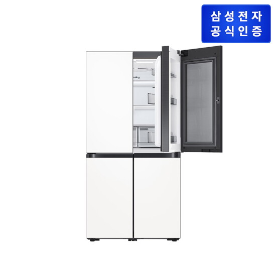 [삼성전자][5도어/869L/1등급] 비스포크 냉장고 새틴화이트 [RF85DB91F1HSW]
