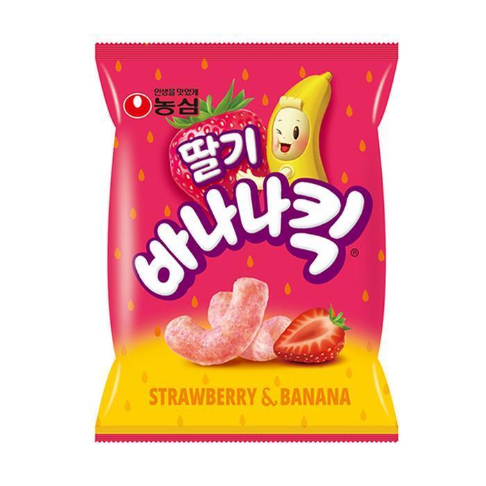 셀러허브 식품 과자 농심 딸기 바나나킥 60g 8개