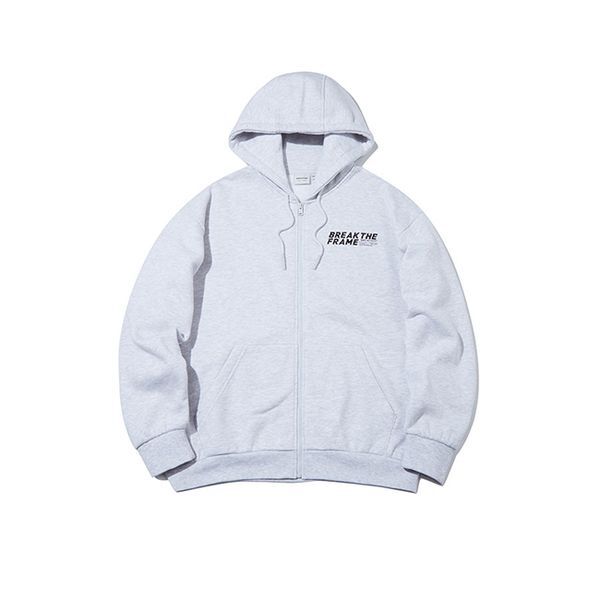 인터크루 [하프클럽/인터크루]인터크루 남성 오버핏 빅레터후드집업 ITV4DH01AWG (화이트그레이)