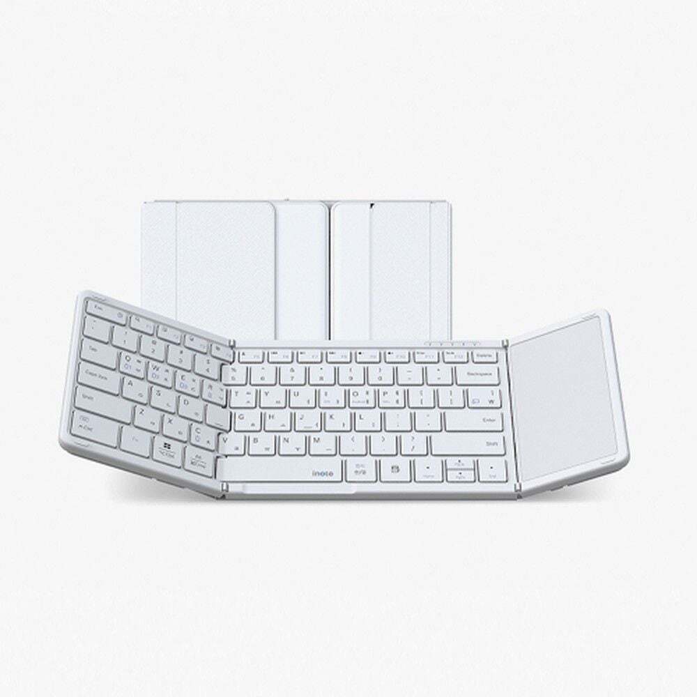 제스트커스텀 지오벤처스 아이노트 터치패드 블루투스 무선 접이식 키보드 XK905B 화이트 개(1개입)