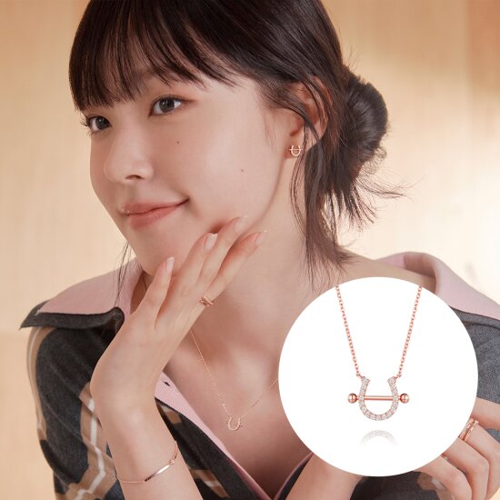 [채원빈 착용][스톤헨지] 14K 럭키유 목걸이 P1406