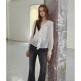 [에고이스트](BLUE LABEL) 러플 레이스업 블라우스 ER3OBL01