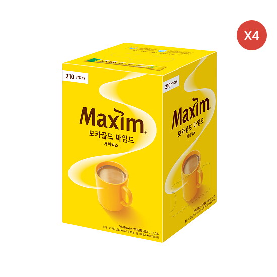 [맥심]맥심 모카골드 마일드 210T x4개입 총840T(C)