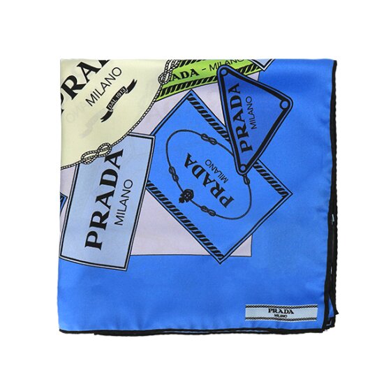 PRADA 로고 패턴 실크 스카프 (1FF001 2DGY F0080/F0028/F0076)