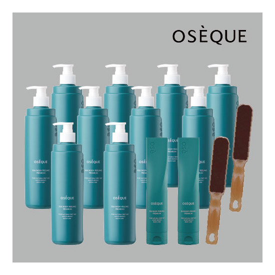 [오제끄][완벽더블해방패키지] 오제끄 실크바디 필링 스크럽 프리미엄 500ml * 10 + 230ml * 2 + 풋버퍼 * 2