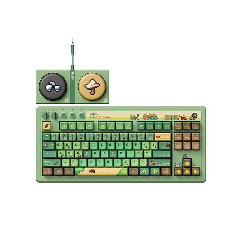 기타 [해외직구] 8Bitdo Retro 87 포레스트 XBOX 에디션 3모드 연결 기계식 무선 핫스왑 블루투스 키보드