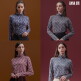 [안나수이][최초가 79,000원] 23FW 아트 캐시 블랜딩 티블라우스 2종세트