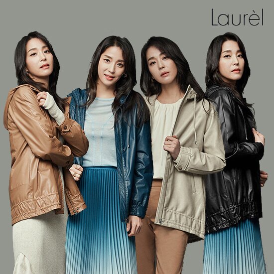 ★펄블랙/틸블루 한정특가★ 라우렐 인조 가죽 페미닌 후드 자켓