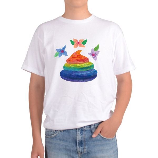 에이치플러스몰 에이치플러스몰 [하프클럽/에이치플러스몰]기능성반팔 무지개색 똥 꽃향기가 똥에서 나네요 똥꿈