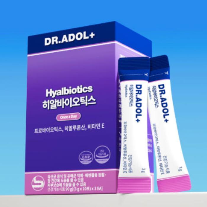 셀러허브 식품 닥터아돌 히알바이오틱스 유산균 히알루론산 3g 30포