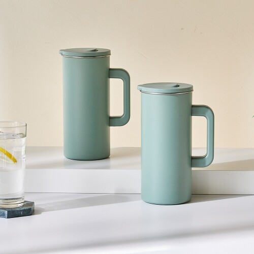 모던하우스 세척이 쉬운 스텐304 냉장고물병 1.5L 2P세트 그린 (KC0223002)